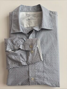 Banana Republic Men’s  Printed Button Down Shirt, M